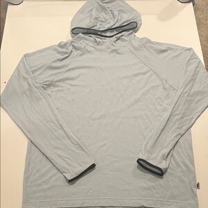 Farpointe Men's Light Blue Wool Hooded Layer